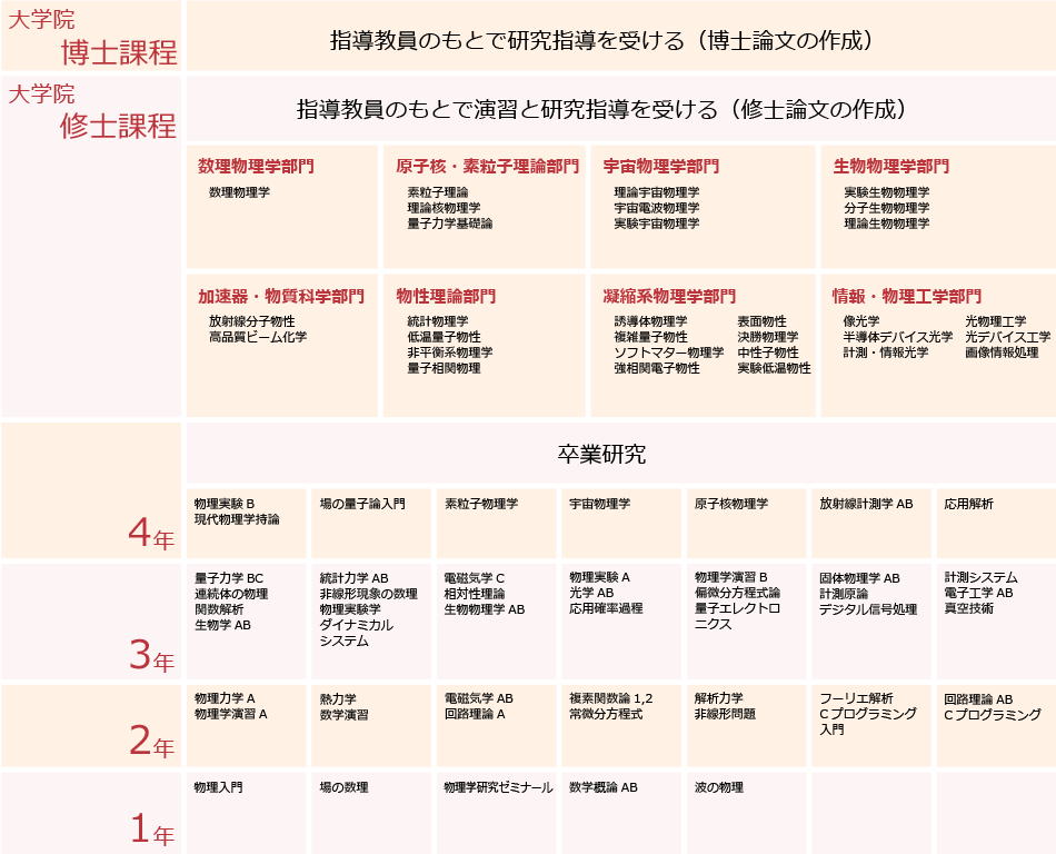 物理学科カリキュラム